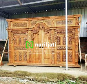 Pintu Gebyok Ukir Kayu Jati Terbaru 01