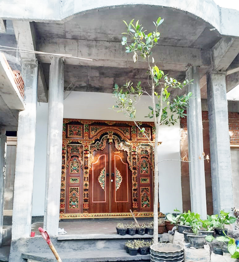 Jual Pintu Rumah 02 Ukir Gebyok Ukuran 300 X 270