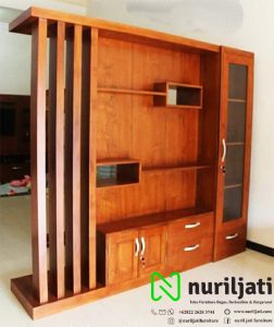 Sekat Partisi Pembatas Ruangan Kayu Jati