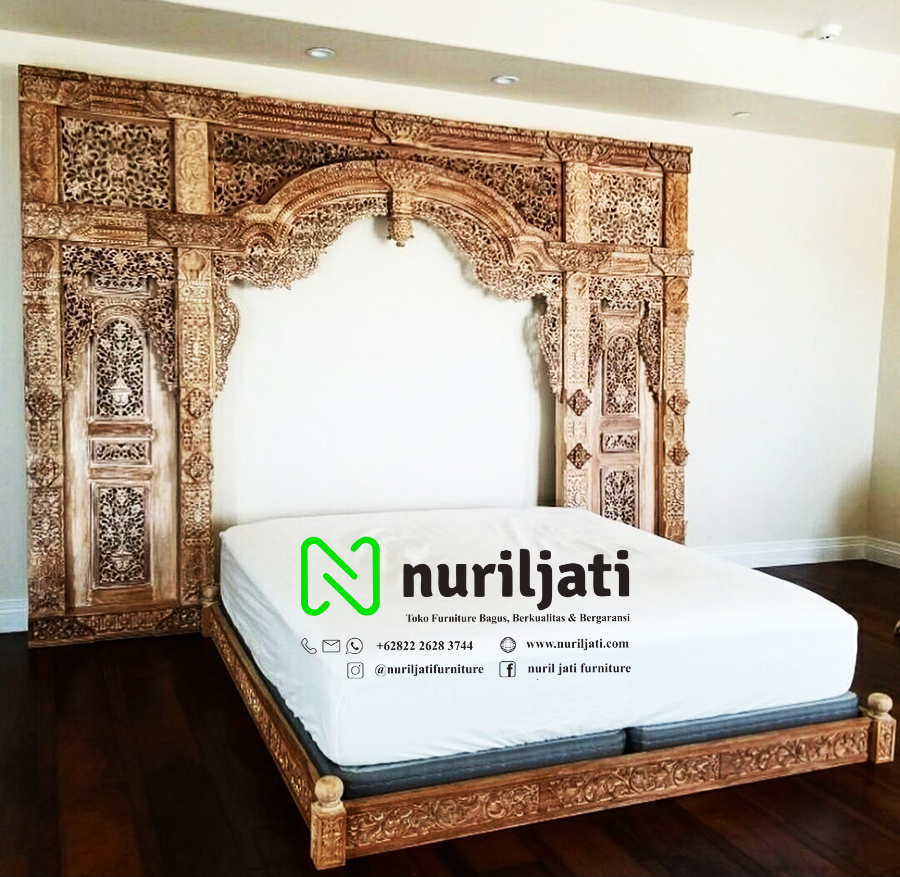 Jual Tempat Tidur Ukir Jepara 01 Motif Gebyok