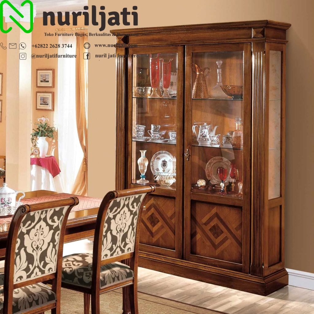 Jual Lemari Hias Minimalis Jati Klasik Jepara