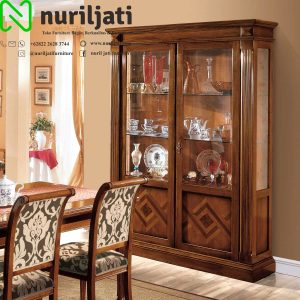 Lemari Hias Minimalis Jati Klasik Jepara