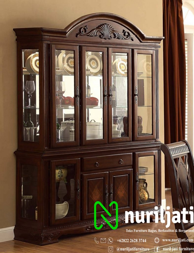 Jual Lemari Hias Spanyol Ukir 4 Pintu