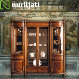 Lemari Hias Ukir Kayu Jati Jepara