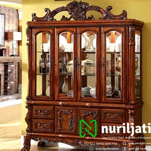 Lemari Hias Ukiran Jepara Terbaru