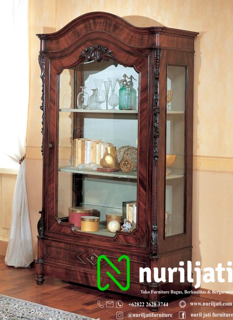 Jual Lemari Hias Ukiran Minimalis 1 Pintu