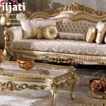 Set Sofa Tamu Emas Rangka Jati