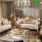 Set Sofa Tamu Emas Rangka Jati