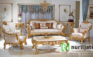 Set Sofa Tamu Ukir Full Emas