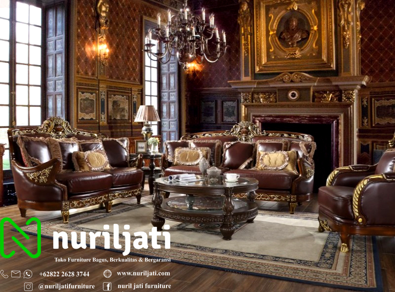 Jual Sofa Tamu Mewah Red Mahogany