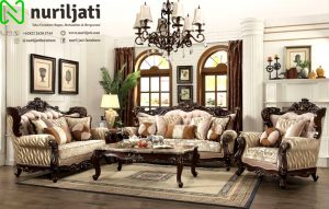 Sofa Tamu Ukir Jepara Warna Coklat