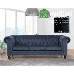 Kursi Sofa Baca  Chesterfield  Warna Navy