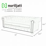 Set Sofa Tamu Chesterfield  Warna Hitam