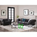Set Sofa Tamu Chesterfield  Warna Hitam