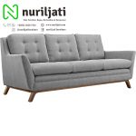 Sofa Chesterfield Jati Minimalis Warna Grey