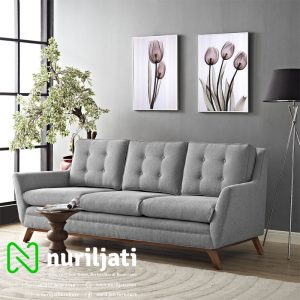 Sofa Chesterfield Jati Minimalis Warna Grey