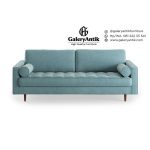 Sofa Chesterfield Jati Minimalis Warna Velvet