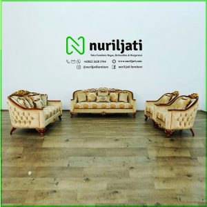 Kursi Sofa Tamu Mewah Modern Kayu Jati Jepara