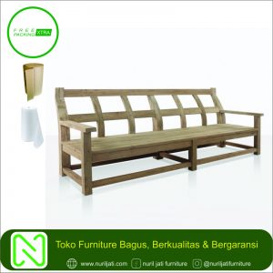 Bangku Classic Jati Minimalis 4 Dudukan