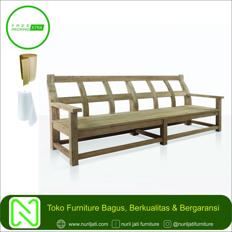 Jual Bangku Classic Jati Minimalis 4 Dudukan