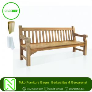 Bangku Kebun Klasik Kayu Jati 3 Sit