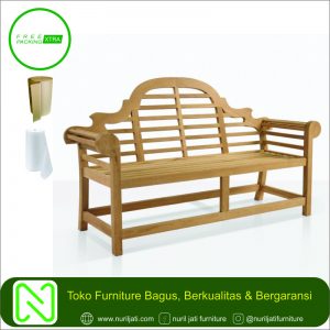 Jual Bangku Taman Malboro Kayu Jati 2 Sit  01