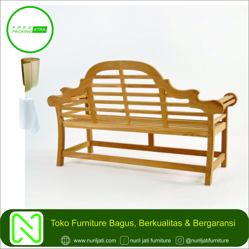 Jual Bangku Taman Malboro Kayu Jati 2 Sit