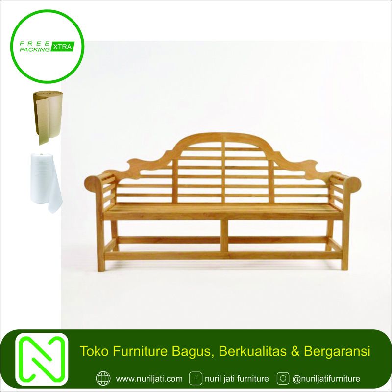 Jual Bangku Taman Malboro Kayu Jati 3 Sit