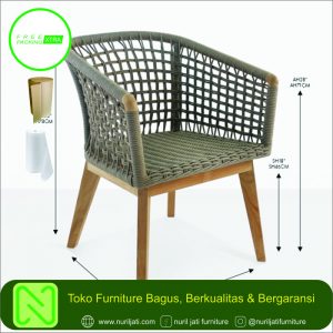 Jual Kursi Cafe Ravoli Jati Model Anyam 01