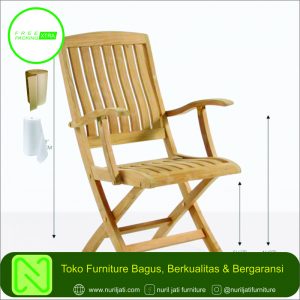 Jual Kursi Lipat Kayu Jati Tanganan Lengkung 01