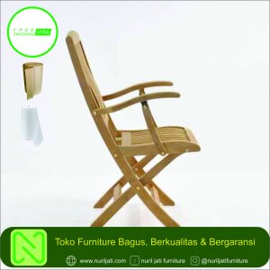 Jual Kursi Lipat Kayu Jati Tanganan Lengkung 02