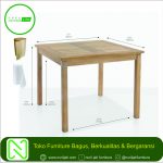 Meja Cafe Bistro Minimalis Kayu Jati