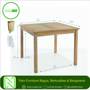 Meja Cafe Bistro Minimalis Kayu Jati
