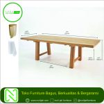 Meja Industial Blok Kayu Jati Murah