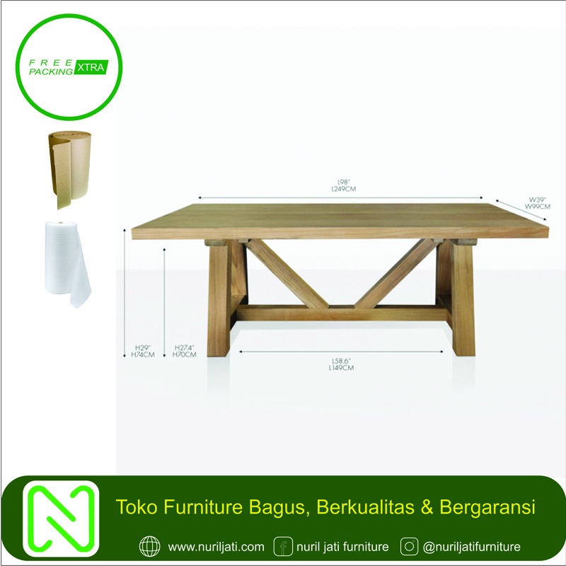 Jual Meja Industrial Kayu Jati Minimalis Terbaru