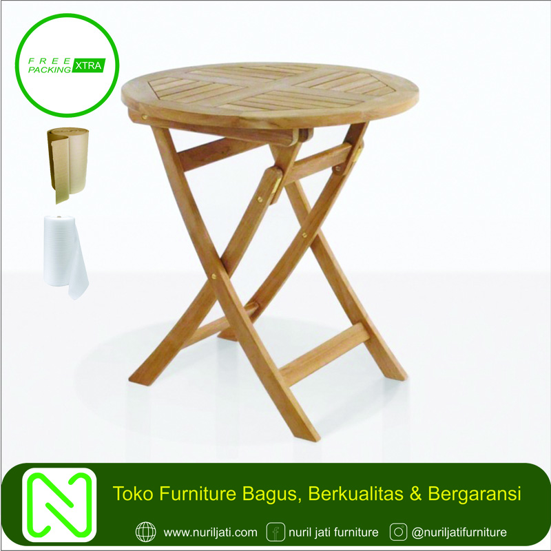 Jual Meja Lipat Folding Kayu Jati Jepara