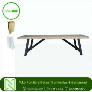 Jual Meja Makan Blok Industrial Kayu Jati 01