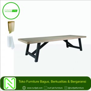 Jual Meja Makan Blok Industrial Kayu Jati 02