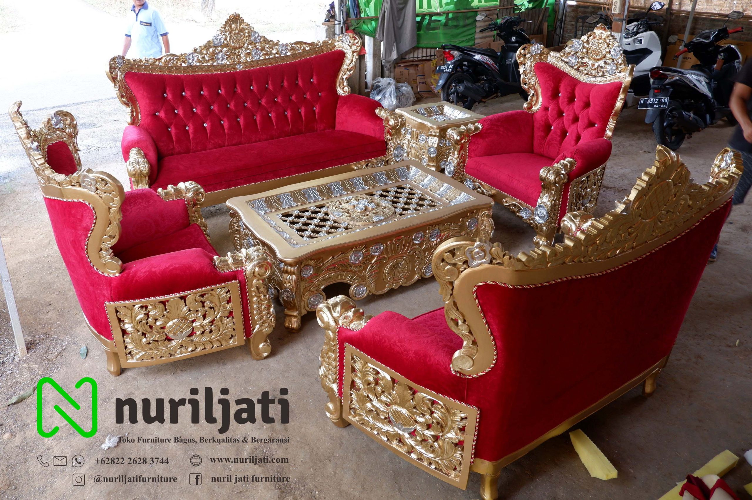 Sofa Ukir Ruang Tamu Kayu Jati 2022