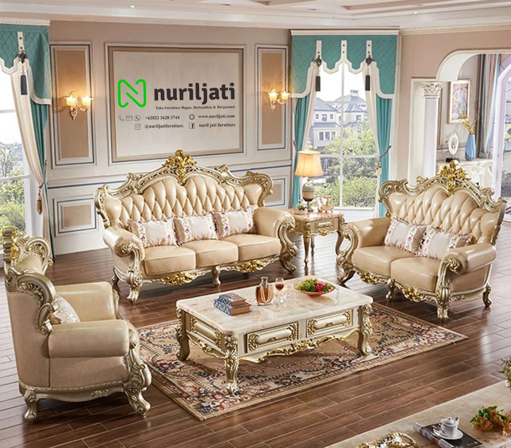 Sofa Tamu Ukir Bersponsor Mewah Jepara