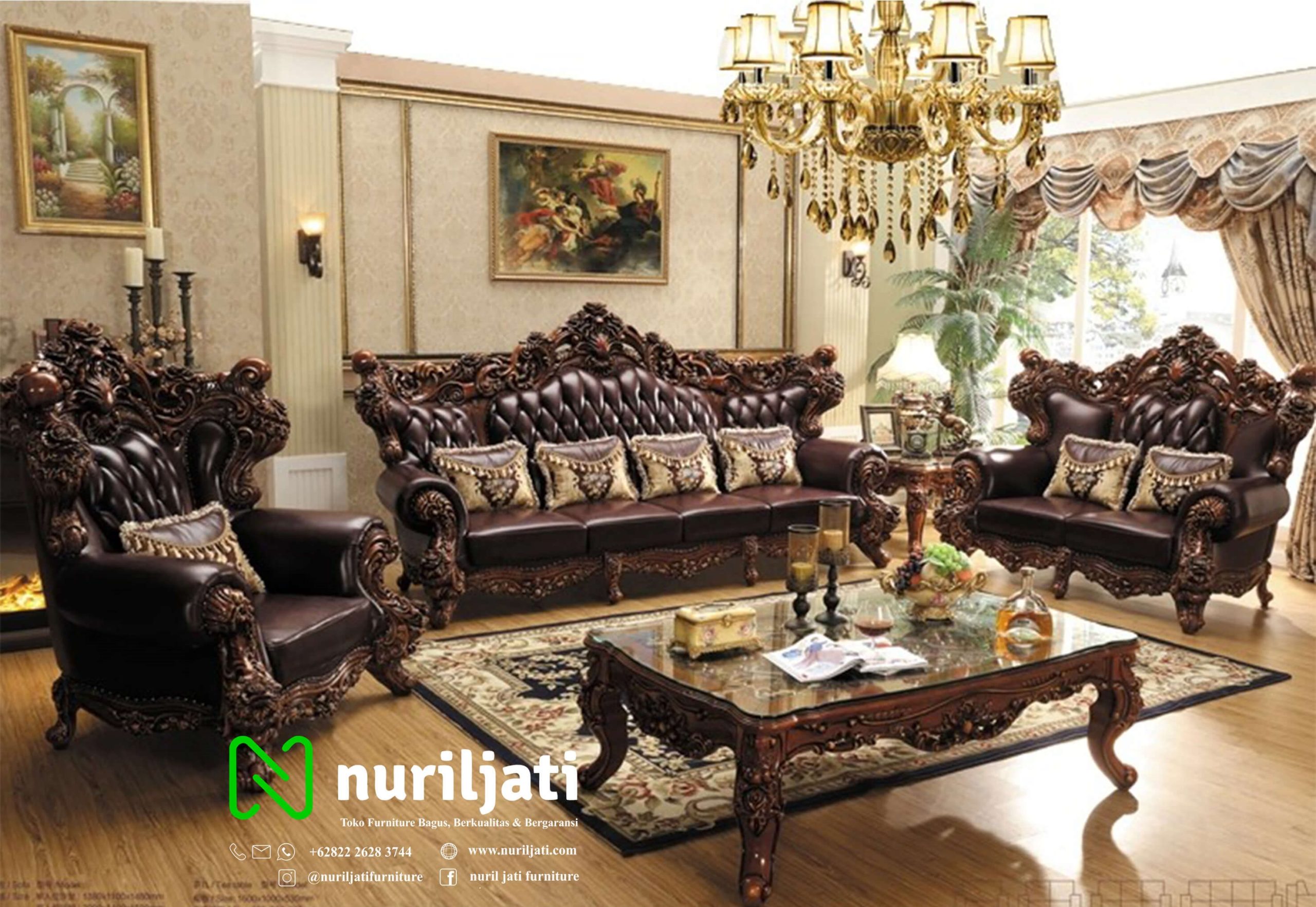 Harga Set Kursi Sofa Tamu Ukir Mewah Jepara