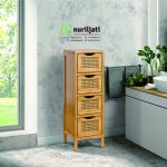 Kabinet Kamar Mandi Rattan Kayu