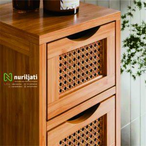 Kabinet Kamar Mandi Rattan Kayu 3-