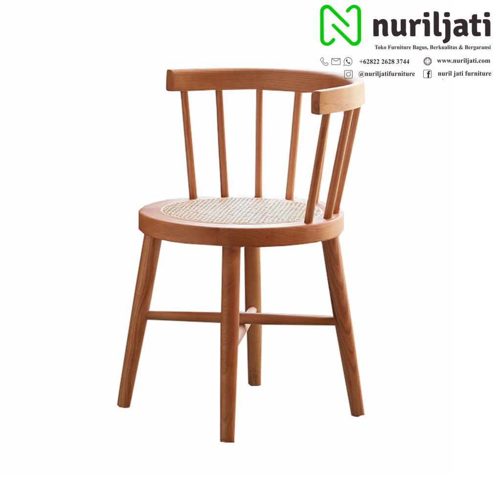 Kursi Teras Kayu Jati Anyaman Rotan