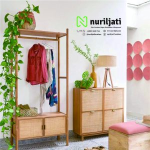 Lemari Rattan Kayu Minimalis Modern