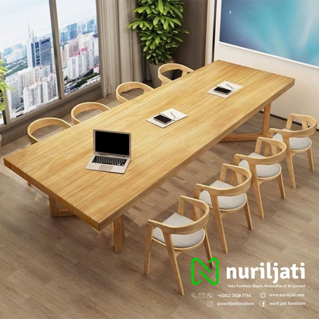 Meja Kantor Set Rapat Kayu Jati Jepara