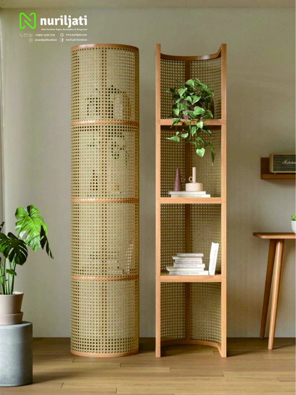 Lemari Rattan Kayu Minimalis Modern