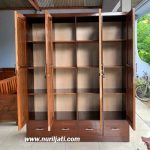 Almari Minimalis 4 Pintu Kayu Jati