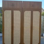 Almari Minimalis 4 Pintu Rotan Jati