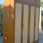 Almari Minimalis 4 Pintu Rotan Jati